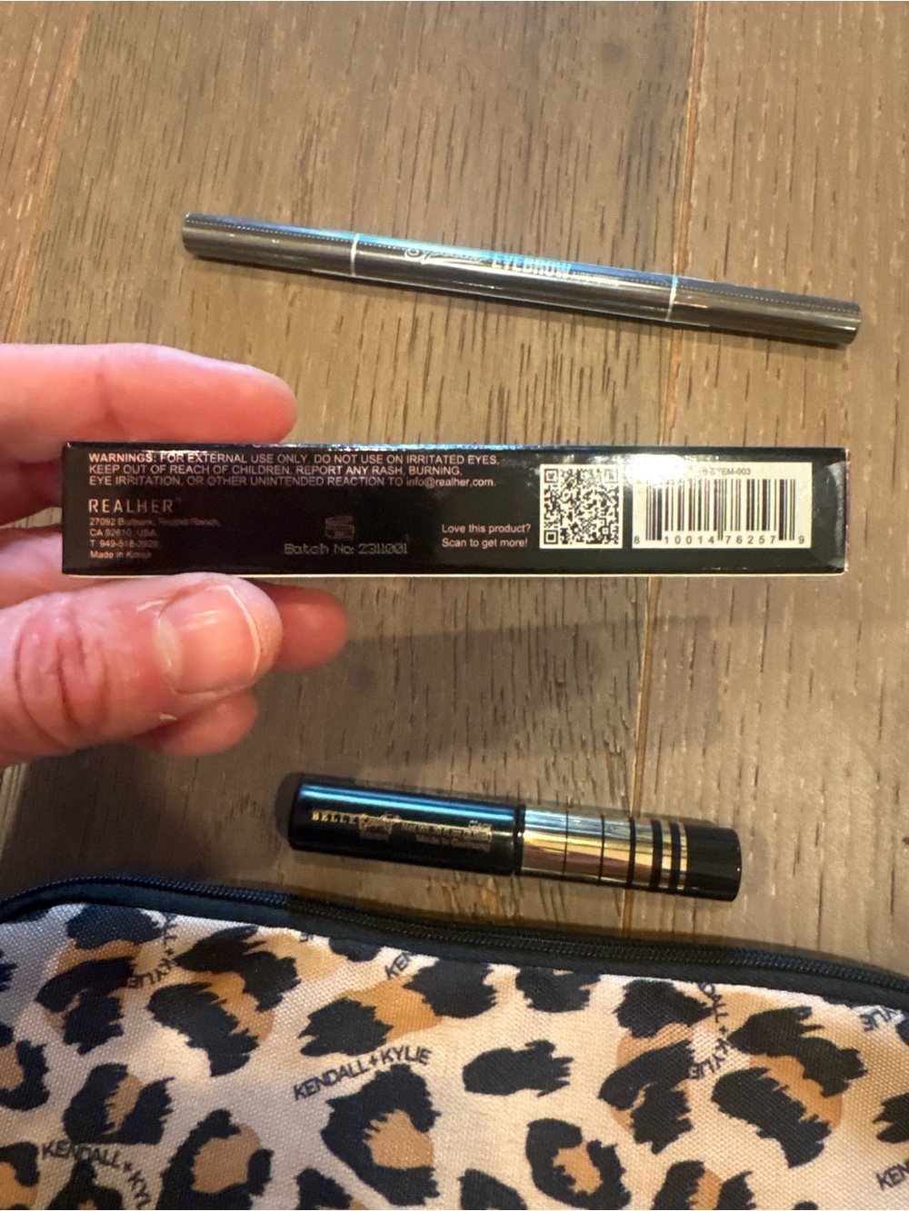 Kendall + Kylie Leopard Bag & Eye/Brow Clean Beauty Bundle $56 NEW - Picture 13 of 16